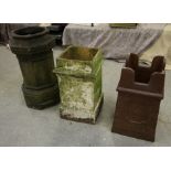 Three 19th century chimney pots (slight damage)