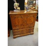 Yew wood TV cabinet