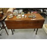 George II mahogany drop leaf table (with old repairs)