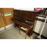 C Bechstein Walnut Model A Upright Piano