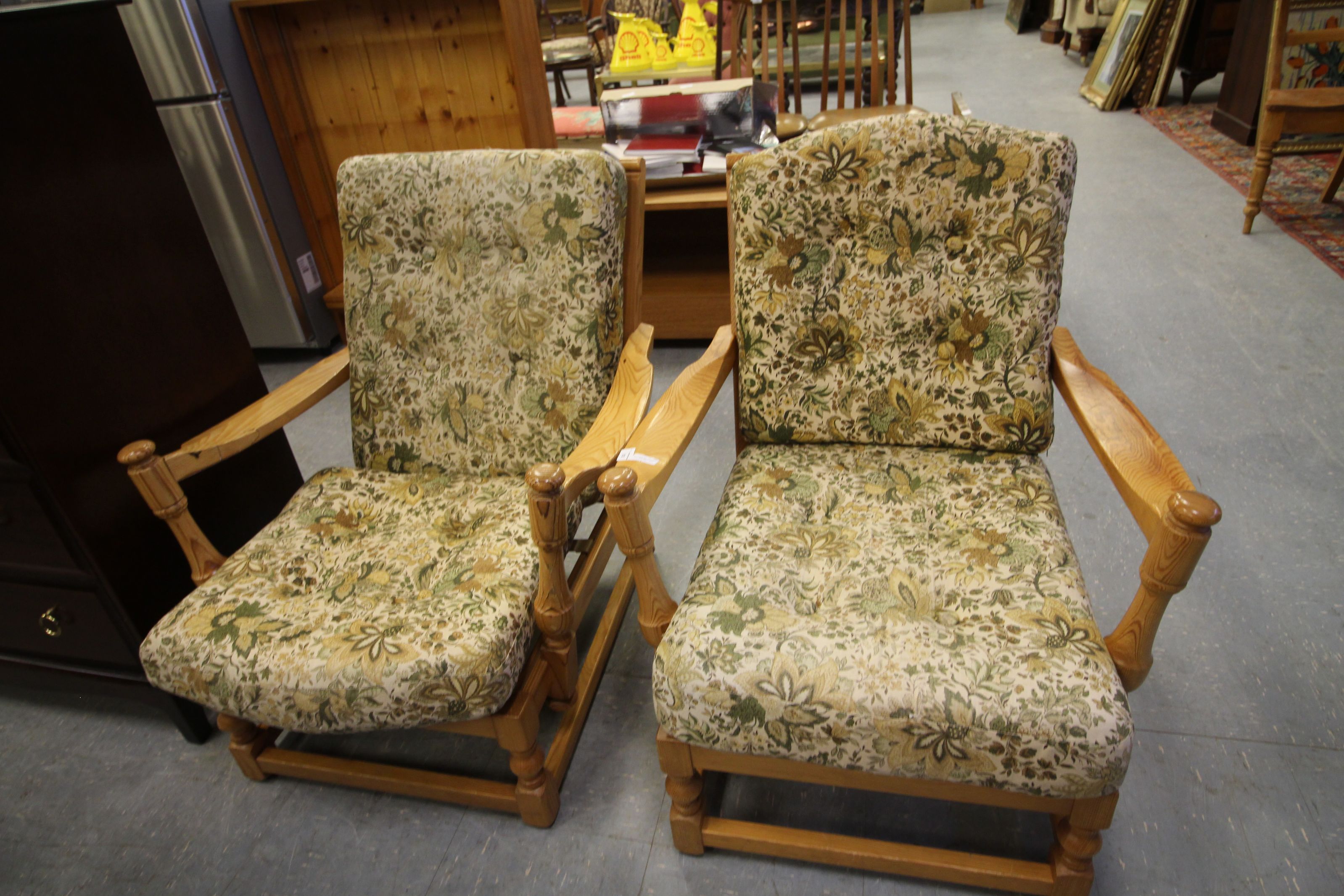 Two Ercol armchairs, one AF