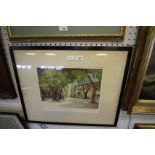 William Tatton Winter, etching, Avignon, signed and with blind stamp, framed