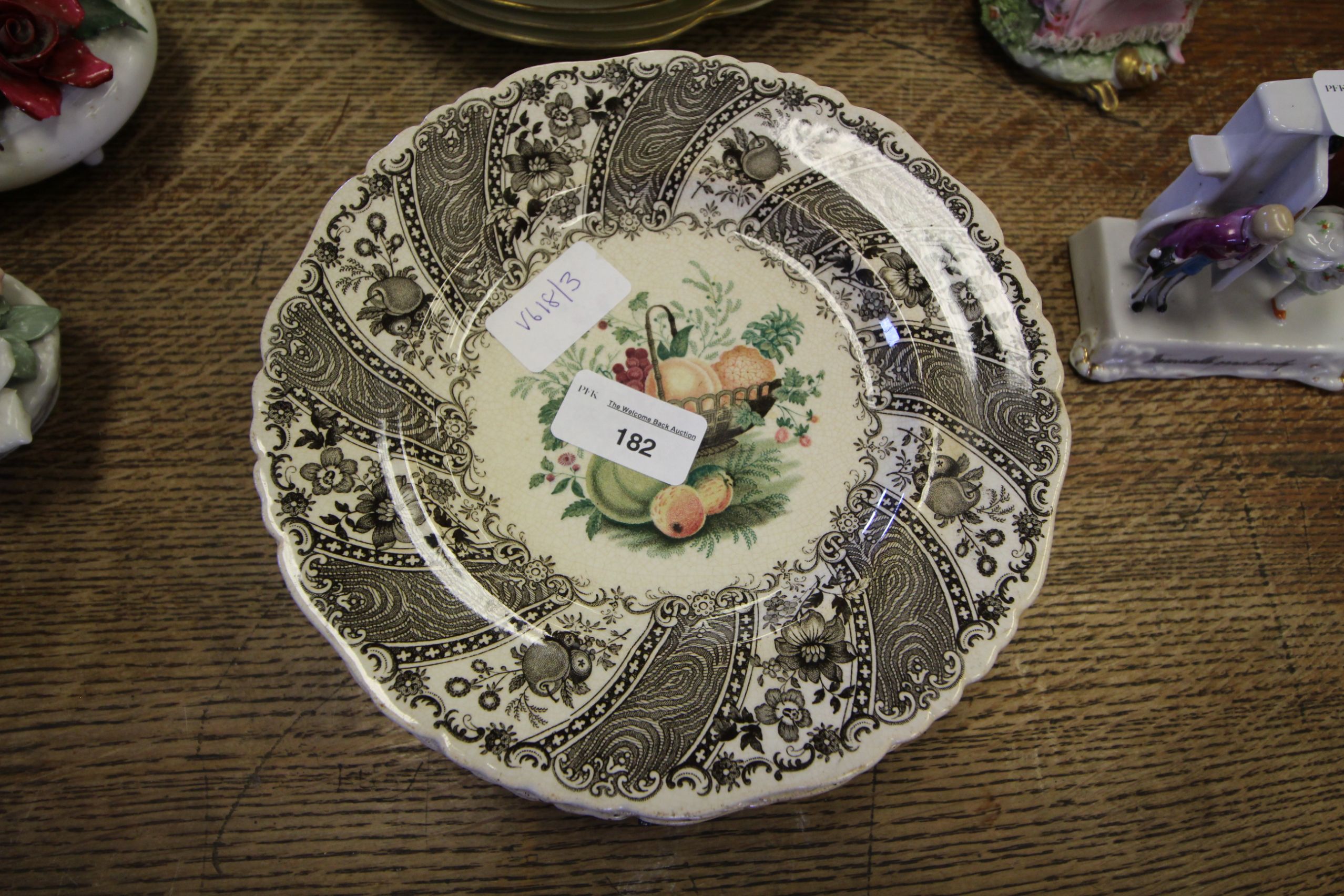 Set Of fruit Basket Plates By W Smith Co Stockton On Tees 1825 55 Note Use Of Wedgwood 