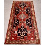 Qashgai style hand woven runner, 294cm x 144cm Note: free delivery available within 30 miles of CA11