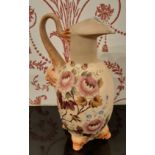 Late 19th Century Continental unglazed porcelain pitcher of Royal Worcester 'Blush Ivory' style,