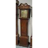 18th Century oak and mahogany banded longcase thirty hour clock by Jackson of Gainsborough, 30cm