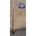 1970's style floor lamp, 165cm high