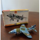 Dinky 722 Hawker Harrier, boxed (model in good condition, box worn)