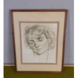 Attributed to Augustus Edwin John (1878-1961), sepia print, Portrait of Mary Dowdall