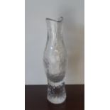 Kosta faceted cut glass baluster shaped vase, No. 1783 etched to base, 33cm high, good condition