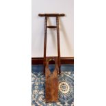 19th Century mahogany bootjack, 89cm high