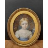 Reginald Easton (1807-1893), miniature portrait of Nina Louisa, daughter of Sir Ughtred Kay-