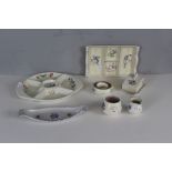 A selection of Poole Pottery, comprising hors d'oeuvre dish, sectional serving dish, sandwich plate,