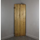 A rustic planked reclaimed pine interior door 188.5cm x 65cm