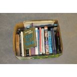 A box of travel, history and wildlife books