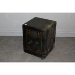 A Victorian Samuel Withers & Co safe, with one key 51cm x 40cm x 41cm later additional wooden