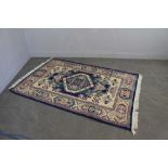 A pair of matching machined cotton rugs in the the Persian style 204cm x 136cm