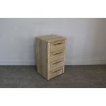 Modern four drawer ash effect chest of drawers 84.5cm x 48cm x 42cm