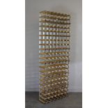 A large modern 140 bottle wine rack 192cm x 69cm x 21.5cm