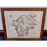 John Cary (1754-1835), coloured engraving, 'A Map of Westmoreland', 42cm x 53cm