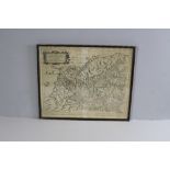 After Johannes Blaeu, a hand coloured and engraved map "Scotiae Provinciae Mediterraneae inter