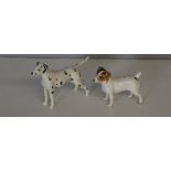 A Beswick pottery Dalmatian figure and a Bewick pottery Jack Russell (Jack Russell af)