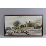 Alan Ingram print 'Shepherd and Flock, framed 43cm x 77cm and George Wright print 'The Fairest