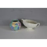 A vintage Beswick vase, of globular form with moulded and painted decoration 145M 16cm and a Beswick