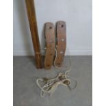 A vintage pine clothes airer 276cm