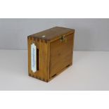 A small pine 'Suggestions' box with hinged door to reverse 15cm x 25cm x 30cm