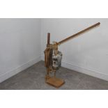 A vintage White Jacoby & Co Ltd, pillar drill/press 78cm to top of pillar