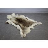 A Granberg Garvarias (Norway) Reindeer skin/fur rug 136cm x 106cm