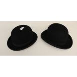 A Moores 'The Tween Hat' bowler hat, internal measurement 15.5cm x 19cm, signed of wear to rim and