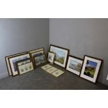 A selection of various prints, local scenes, wildlife and floral studies.