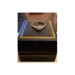 9ct gold illusion set solitare dimond ring, arrox 0.07ct, ring size O