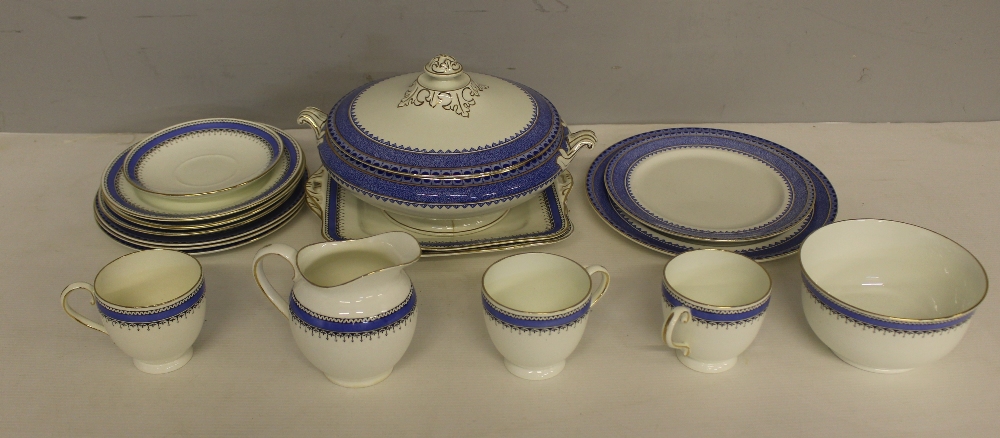 A blue and white pottery 'Princess' dinner service W Hulme Reliable Burslam, together with a Radford - Image 3 of 3