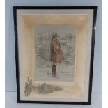 Snaffles (Charlie Johnson Payne), original colour print, 'Good Hunting Sportsman', 42cm x 32cm, in