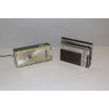 A vintage/retro Philips alarm/radio 11.5cm x 25cm some discolouration and accumulated dirt/