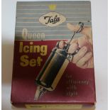 A vintage mid-century Tala Queen icing set, No1709, with original packaging.