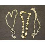 Three costume jewellery necklaces