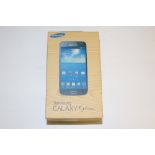 A Samsung Galaxy S 4 Mini mobile phone, bloack, boxed, in good condition.