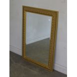 A modern gilt rectangular mirror, with bevelled plate 97cm x 65cm good clean condition.