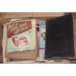 A box of sheet music, various.