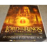 Three Lord Of The Rings promotional movie posters 178cm x 120cm some small edge rips etc.