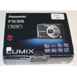 A Panasonic Lumix F535 Block/Noir 16.1 megapixel camera, boxed, in good used condition.