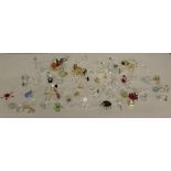 A large collection of Swarovski and other crystal figures, various. generally good condition.