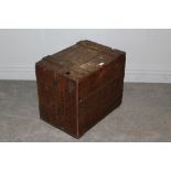 A vintage 'Henry Tate & Son' Cube Sugar crate, of slatted construction with hinged cover 47cm x 55cm