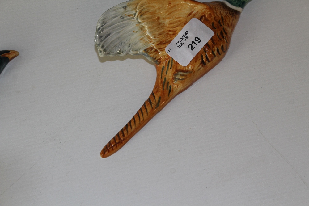 A graduating set of three Beswick pottery 'flying' pheasant wall plaques, models 661/1, 661/2 and - Image 3 of 5