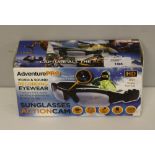 A pair of AdventurePro video & sound recording sunglasses, boxed as new