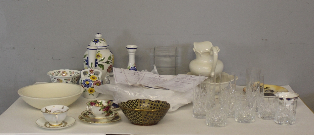 A selection of miscellaneous china and glass wares, including Minton Haddon Hall, Royal Albert Old